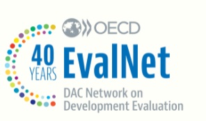 The official logo für the 40 years anniversary of the EvalNet DAC Network on Development Evaluation 
